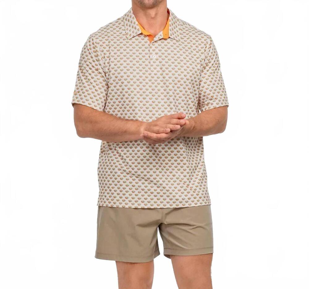 NEW SOUTHERN SHIRT COMPANY short sleeve printed polo in desert mirage